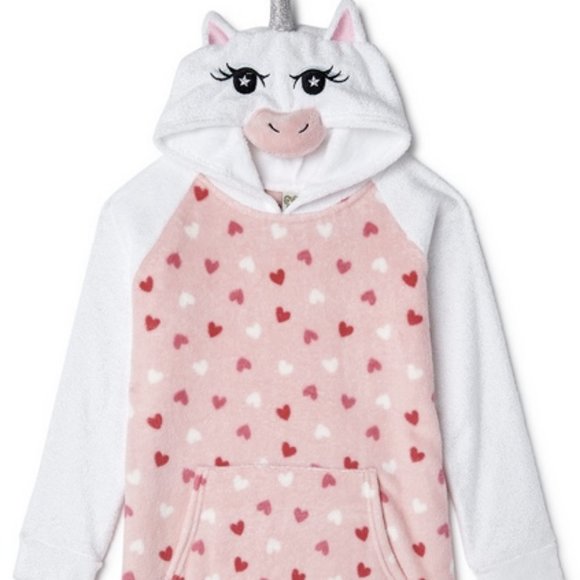 NWT unicorn Fur minx nightgown 14 16 heart pajamas - Picture 1 of 8